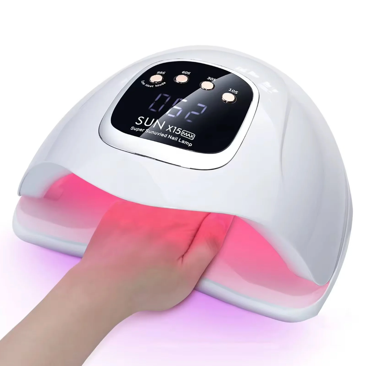 Lámpara Profesional de Uñas SUN X15 MAX – 280W, 66 LED, Secado Ultrarrápido y Uniforme | Tecnología UV/LED con Sensor Automático y Batería Recargable para Salones y Manicura Profesional