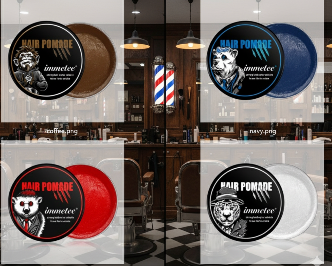 Pomada para el Cabello - Fijación Fuerte Base Agua - Barbería