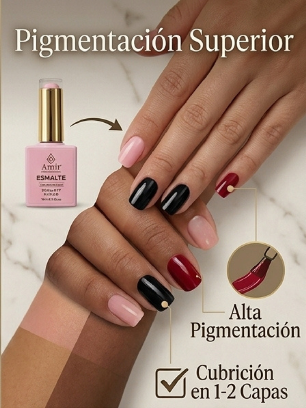 Esmaltes Semipermanentes HEMA & TPO Free Amir Professional