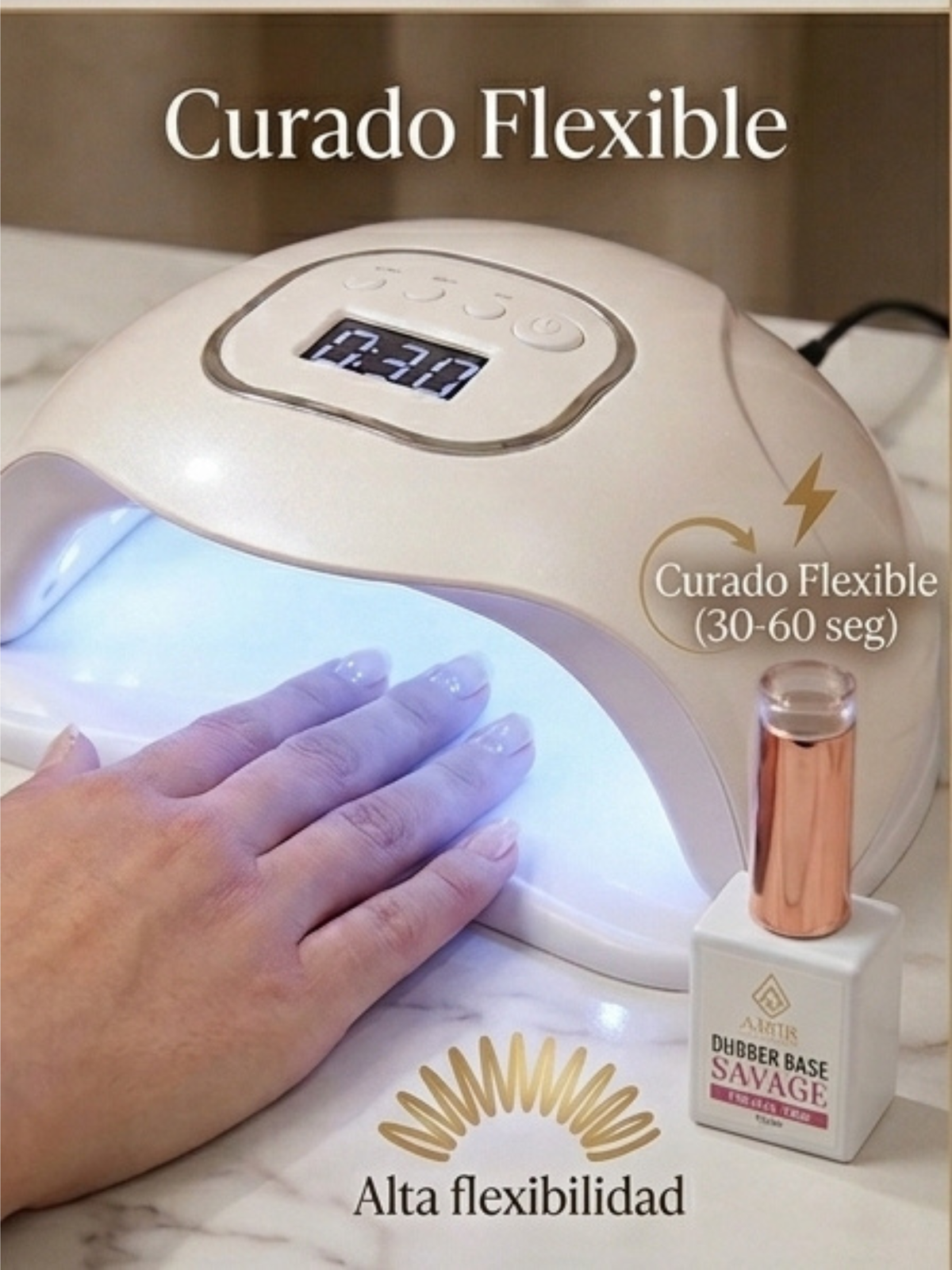 Base Rubber Semipermanente Efecto Gel | Amir Professional