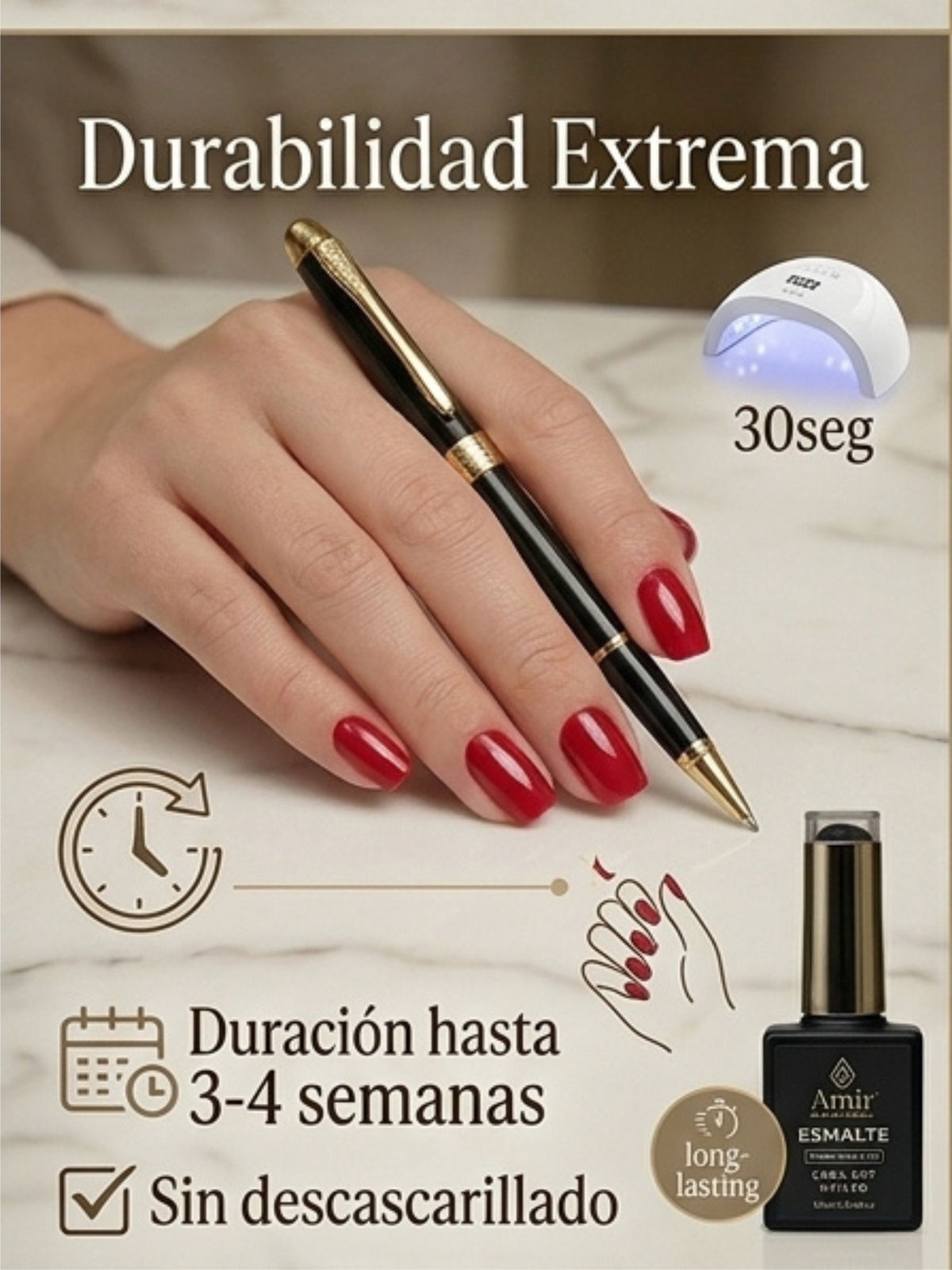 Esmaltes Semipermanentes HEMA & TPO Free Amir Professional