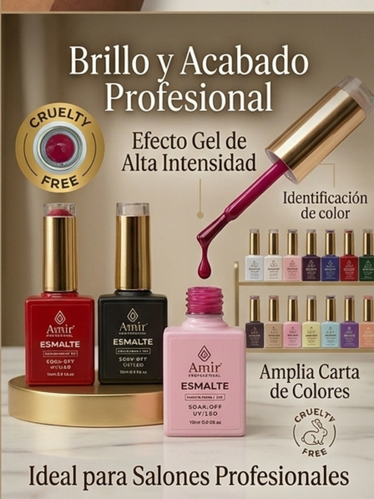 Esmaltes Semipermanentes HEMA & TPO Free Amir Professional
