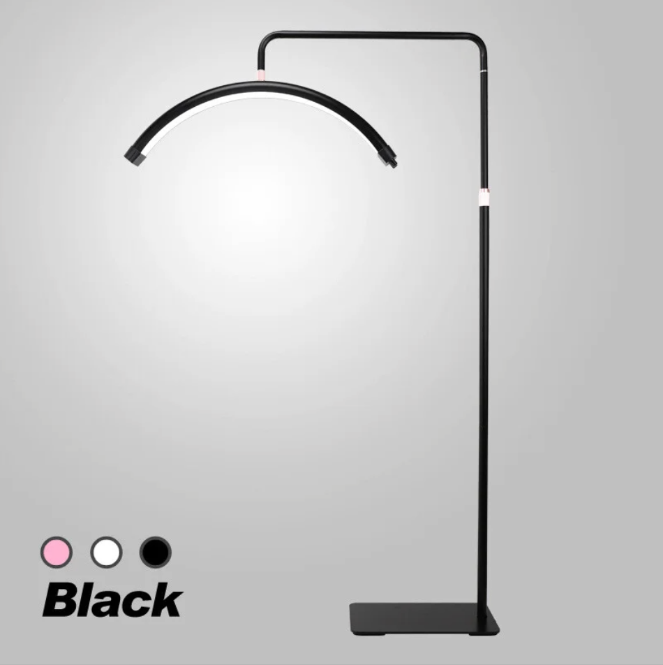 Lámpara LED Media Luna 360° Profesional - Altura Ajustable y Control Táctil para Estética | Amir Professional®