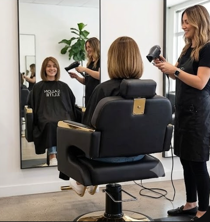 Cadeira de Cabeleireiro Profissional – Conforto, Estilo e Funcionalidade num Único Design