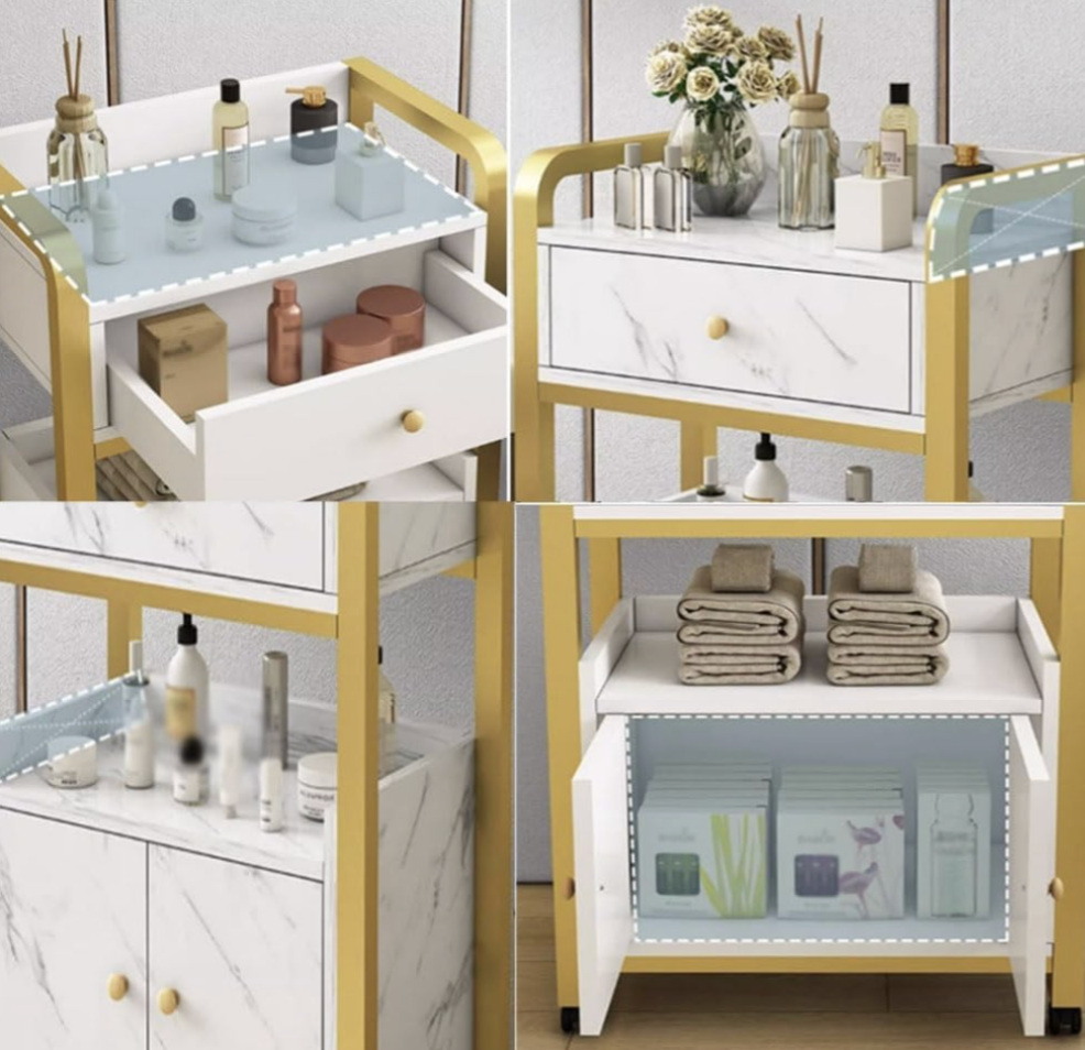 Carrito de Peluquería con Ruedas – Almacenamiento y Comodidad para Profesionales