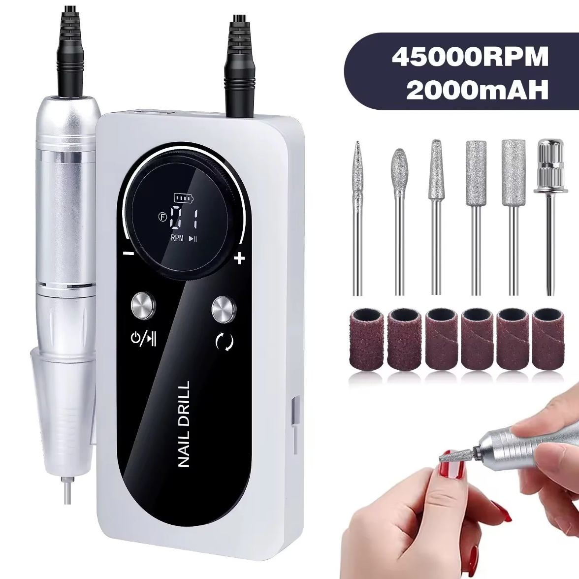Torno de uñas profesional 45000 RPM | Amir Professional®