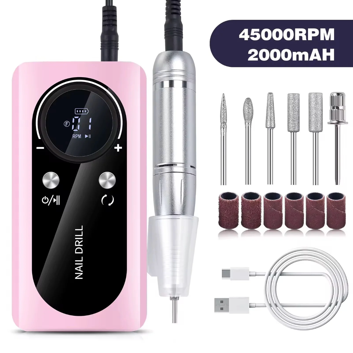 Torno de uñas profesional 45000 RPM | Amir Professional®