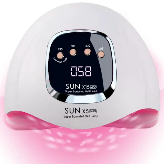 Lámpara Profesional de Uñas SUN X15 MAX – 280W, 66 LED, Secado Ultrarrápido y Uniforme | Tecnología UV/LED con Sensor Automático y Batería Recargable para Salones y Manicura Profesional