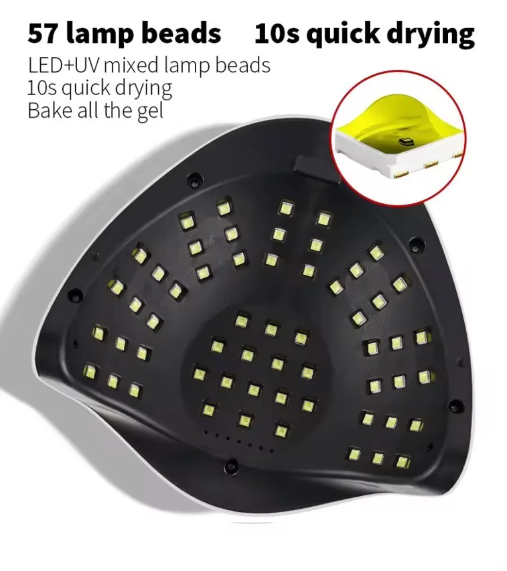 Lámpara Profesional de Uñas SUN X7 MAX – 180W, 57 LEDs UV/LED con Sensor Automático | Secado Rápido y Uniforme para Esmaltes de Gel y Manicura Profesional en Casa o Salón