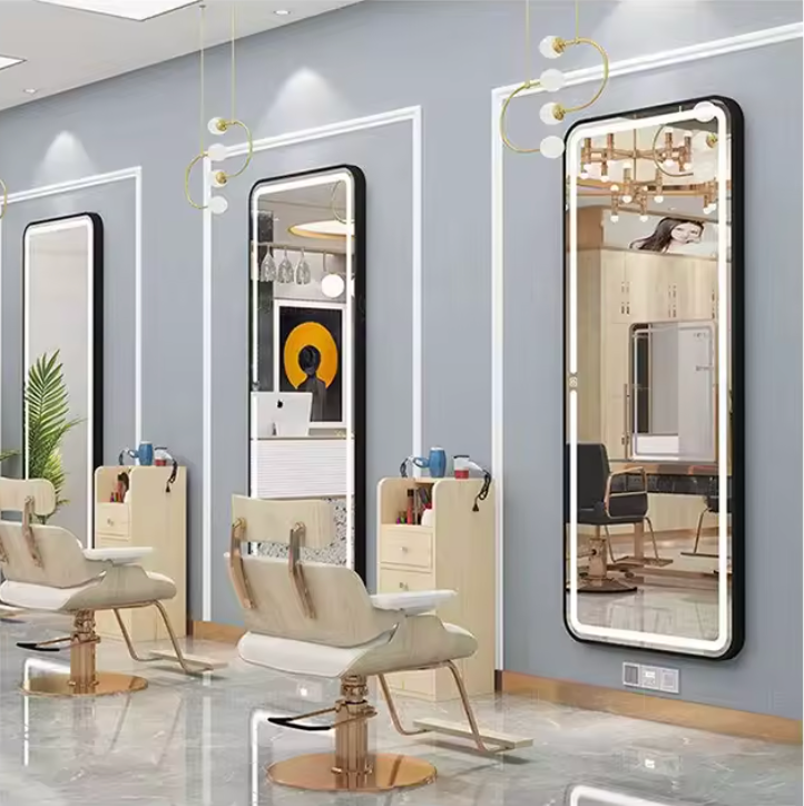 Espejo LED Rectangular 170x70 cm Profesional para Peluquería y Barbería – Luz Fría/Neutra, Antivaho | Amir Professional®