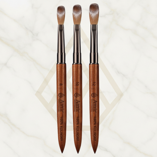 Pinceles Kolinsky Acrílico Amir Professional | Set 100% Pelo Natural